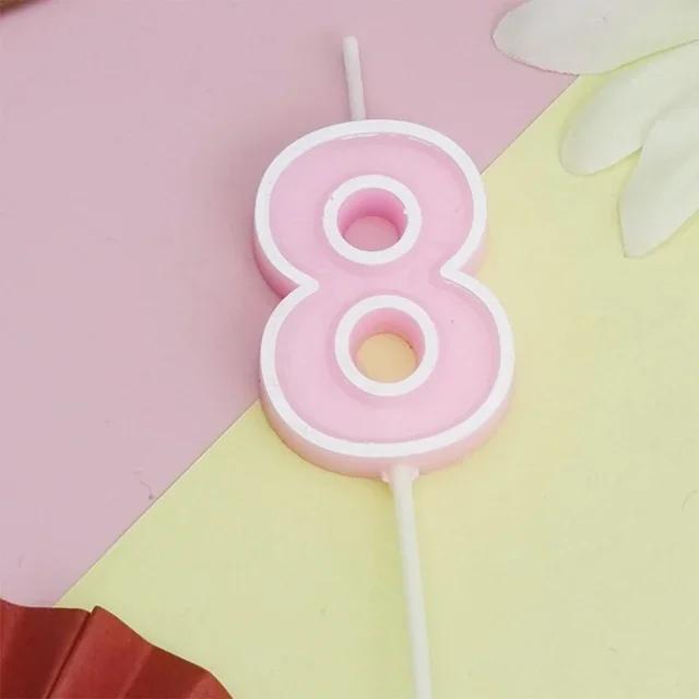 Candy Colored Happy Birthday Digital Candle Children's Party Creative Cartoon Jelly Colored Valentine's Day Activity Candle