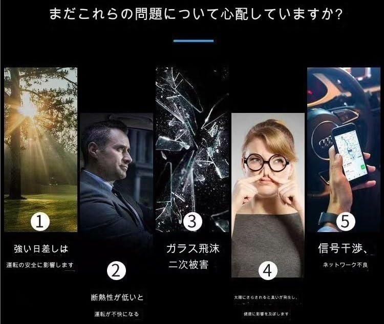 Autofolie, Autofenster-Tönungsfolie, Autofenster-Tönungsfolie, Autoglasfolie, Auto