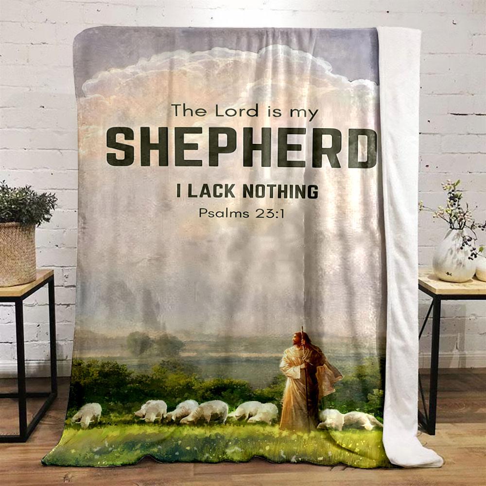 The Lord Is My Shepherd Psalm 23:1 Religious Blanket  Printed Blanket for Living Room Bed Couch Lunch Break Blanket for Friend's Festival Gift