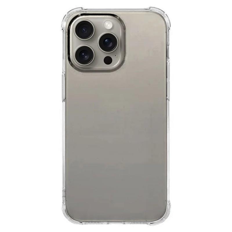 For iPhone 16 Pro Max TPU Case WANLONFENG WL3 Series 1.5mm Phone Cover (Big Lens Hole) with Tempered Glass