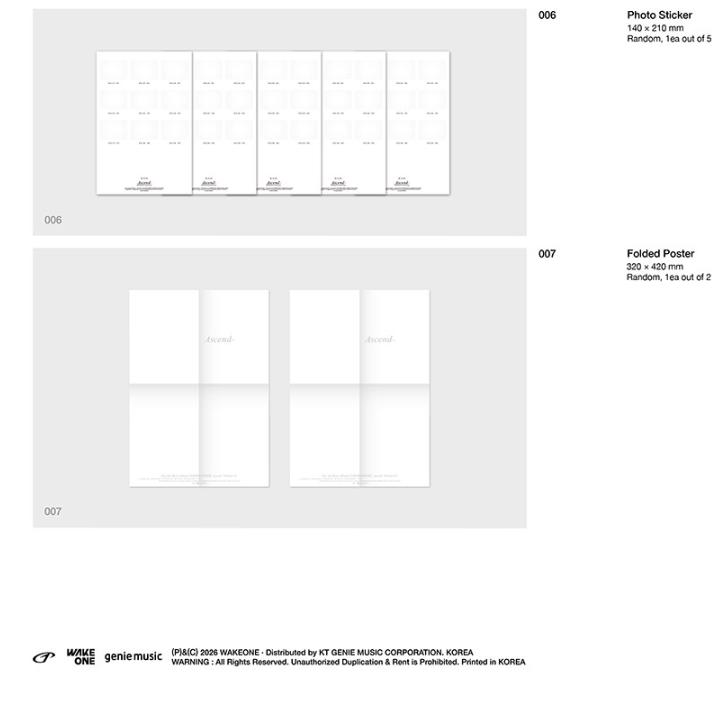 [przedsprzedaż] ZEROBASEONE 6. Mini Album [Ascend-] Wersja Photobook. (1 wersja. & 10 Wersja. Zestaw / Losowy)
