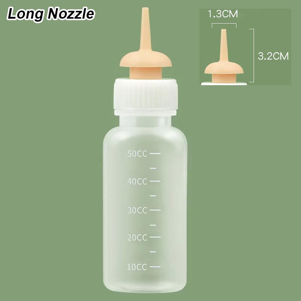1Pcs Silicone Nozzle Pet Feeding Bottle Plastic Mini Kitten Nipple Feeder Milk Nursing Bottle