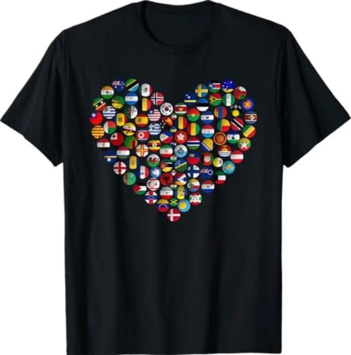 World Flags Earth Day Tshirt S