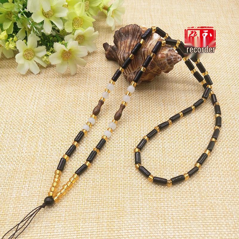 Hand-Woven Jade Pendant Necklace with Exquisite Ethnic Bead Detailing