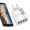 4-Port Fast Charger Quick Charge 3.0 Fast Charging Block Phone Charger Adapter for Smartphones Tablets