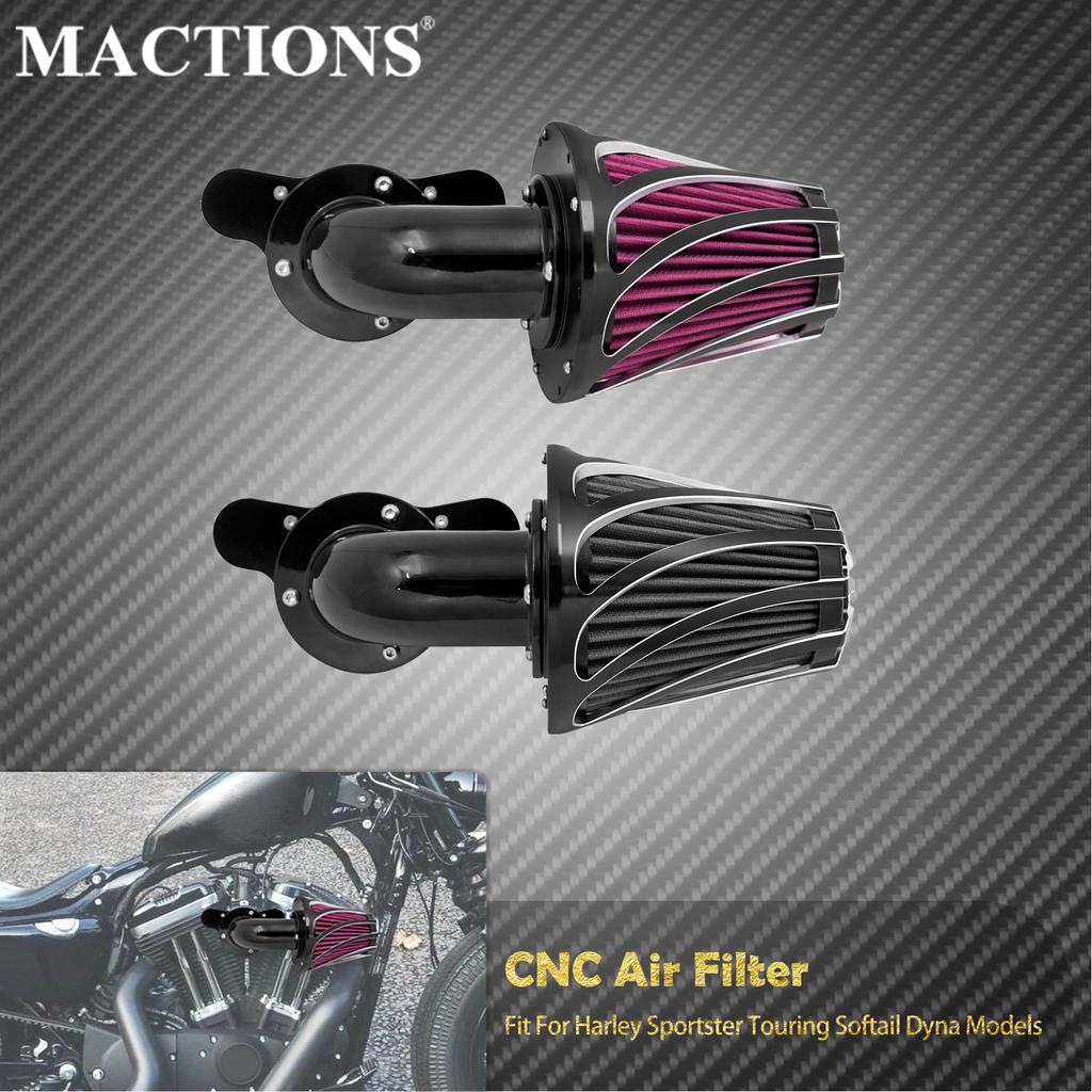 Motorcycle CNC Air Filter Intake Cleaner For Harley Softail Sportster XL 48 Touring Road King Street Glide Dyna Fat Boy Breakout