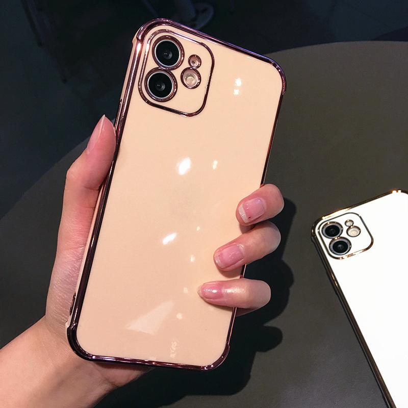 6D Electroplated Candy Color for iPhone17Pro Mobile Phone Case 15 Apple 16 Solid Color Anti-drop Protective Case XSMAX
