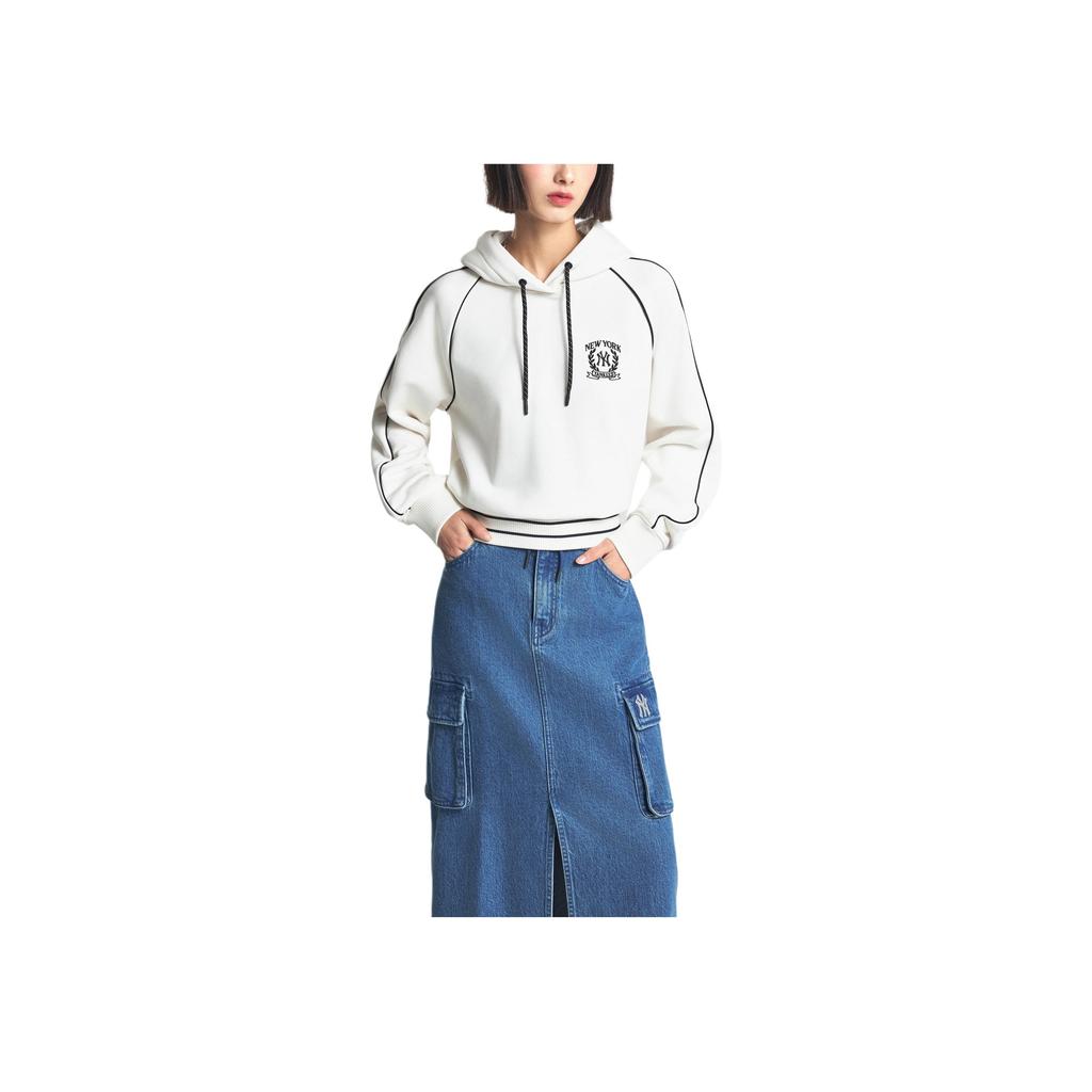 New MLB New York Yankees Varsity Sportive New York Yankees Hoodie Sweatshirt Women's Cream 3FHDV0344-50CRS