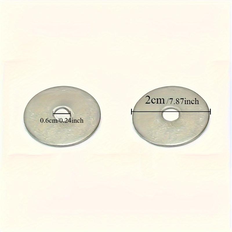 50 Pcs M6 304 Stainless Steel Flat Washers - Galvanized Thickened Metal Spacers for Indoor & Outdoor Use Rustproof 6x20x1.5mm