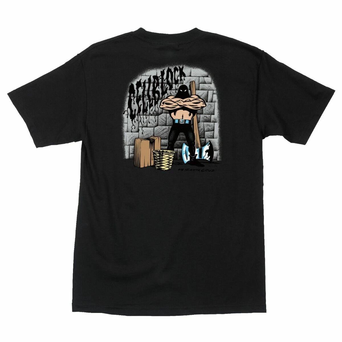 Santa Cruz CELLBLOCK EXECUTIONER Skateboard T Shirt BLACK S