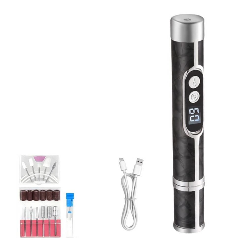 Rechargeable Nail Drill Machine High Speed Nail Polisher Convenient Nail Grinder Set  Manicure чёрный