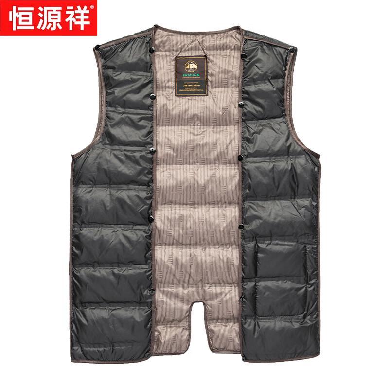 Hengyuanxiang Men's Double-Sided Wool Overcoat with Down Liner