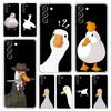 Cartoon Doubt Duck Shockproof Phone Case For Samsung Galaxy S23 Ultra S22 5G S20 S21 FE 5G S10E S9 S8 S10 Plus Soft Clear Cover