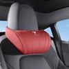 For Tesla Model 3 Model  Model  Y S X Cybertruck Juguete 2025 Leather Car Seat Headrest Memory Foam Comfort High-end Neck Pillow