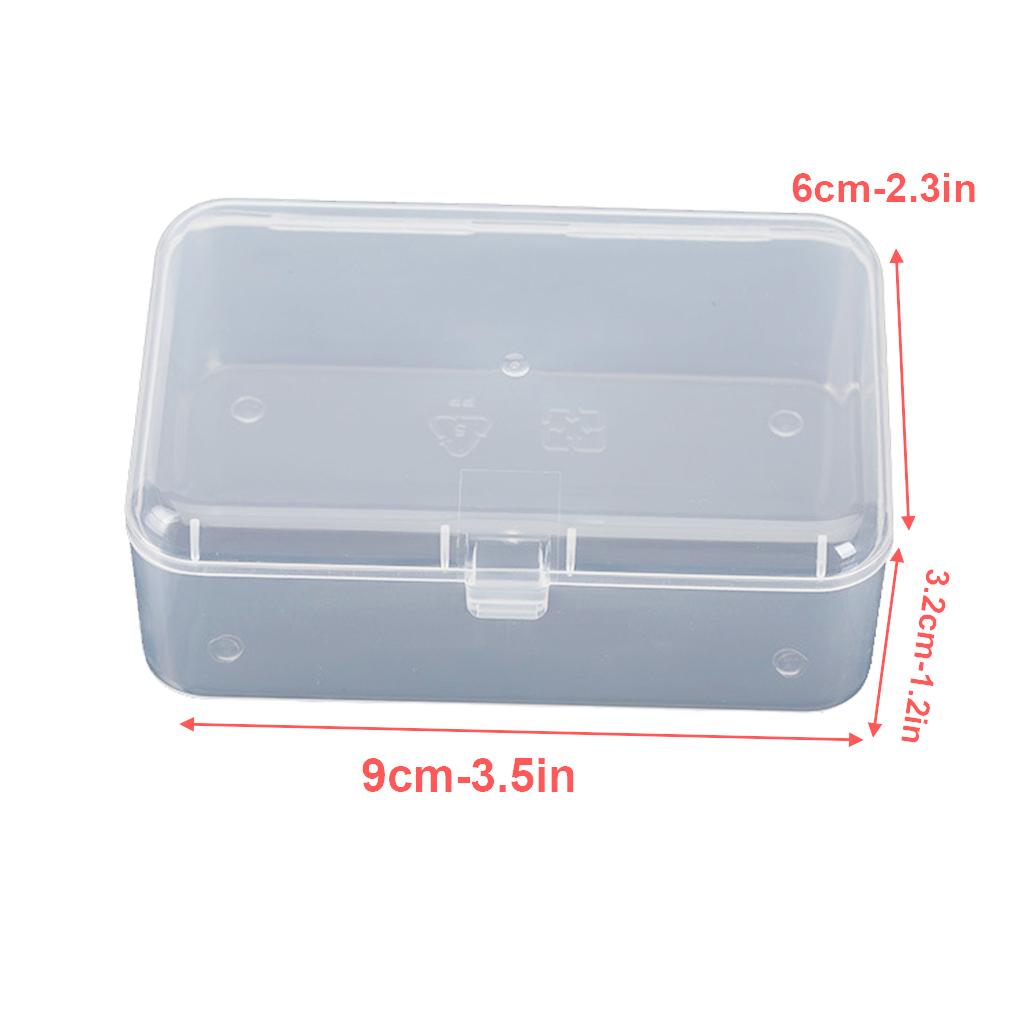 Rectangular Bead Storage Boxes Lightweight Durable Small Volume Non-brittle with Cover DIY Clear Containers for Beads and More