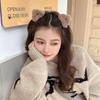 Sweet Cute Plush Cat Ears Hair Claw Small Side Clip for Broken Hair Princess Clip Fluffy Children New Winter Hair Accessories