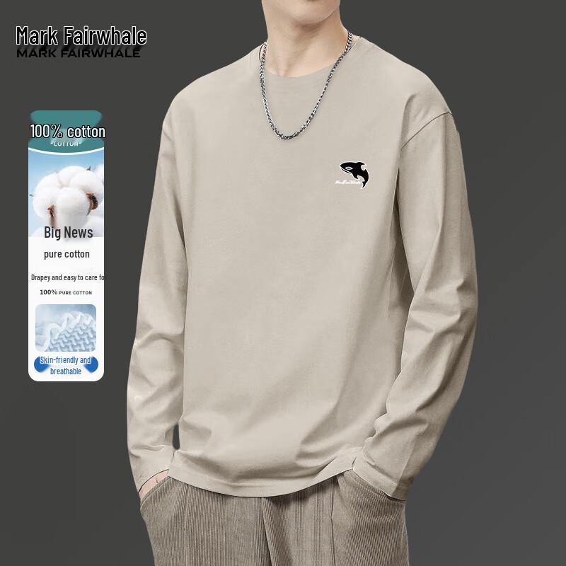 Mark Fairwhale Men's Loose Fit Long Sleeve Cotton T-Shirt