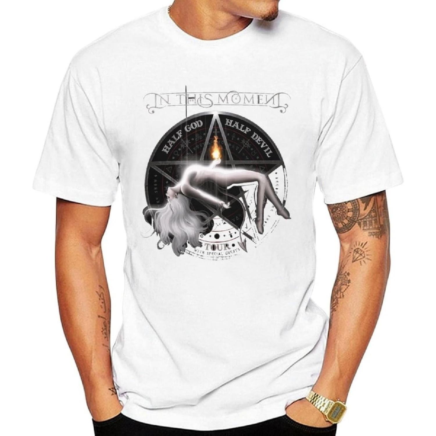 Penqino Men s Short Sleeve T-Shirt Maria Brink Men s Athletic T-Shirts Breathable Crew Neck S