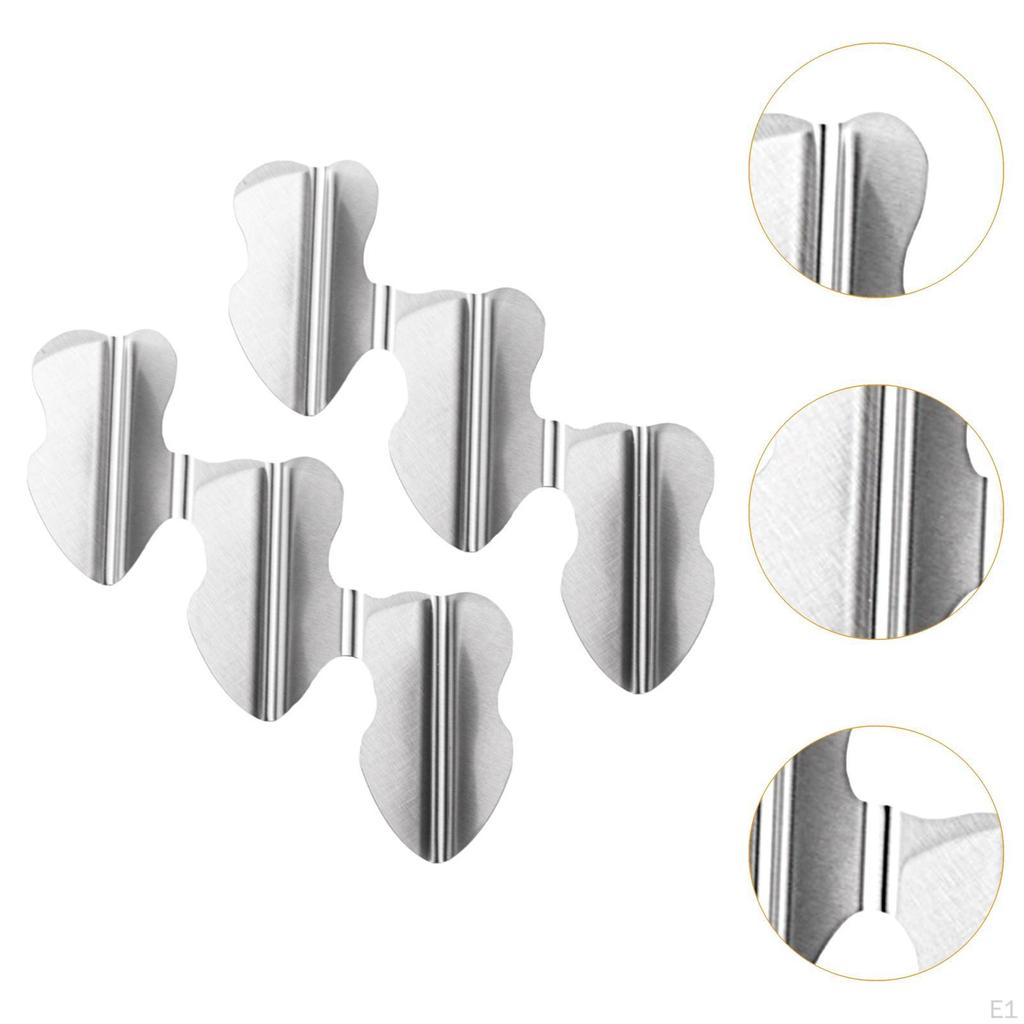 2x Smooth Edge Taco Holders Holder Stainless Steel Racks Creative Finger Slot for