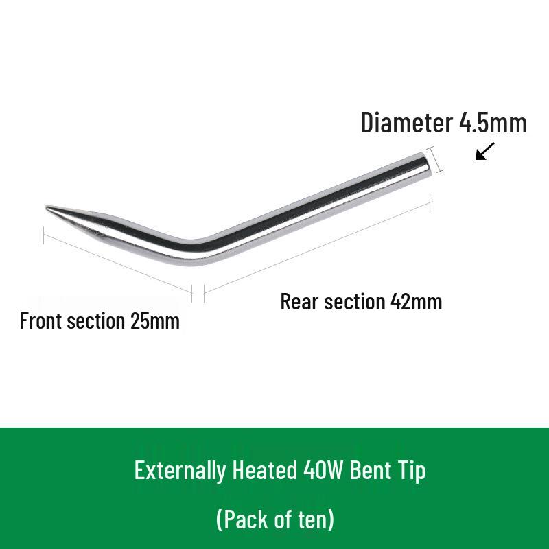 Lead-Free Eco-Friendly Electric Soldering Iron Tips: 30W/40W/60W - Universal Round, Pointed, Knife-Edge, and Horseshoe Styles.