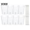 Self Watering Pots for Indoor Plants Plant Plants, Small Planters with Water Level Indicator, Clear Gardening Pothos Inner Cup, Drainage