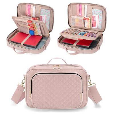 Teamoy B5 Notebook Cover, Shoulder Bag, Diary Cover, Planner Cover with Removable Pen Holder, Storage and Carrying Bag Only, Pink