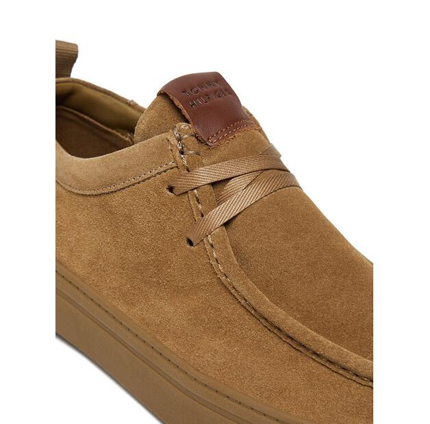 Polobotky Tommy Hilfiger Modern Suede Moc Toe Shoe FM0FM05501 světle hnědá