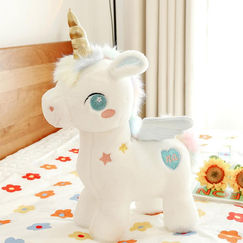 

Cute Angel Unicorn Doll Plush Toy Pegasus Girl Doll Ragdoll Sleeping Pillow Birthday Gift 25 cm 0.26KG