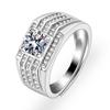2026 Men's Ring Full Diamond Fashion Light Luxury Men's Open Ring Accessories