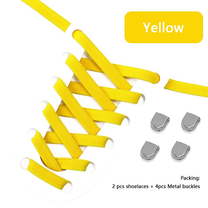 Elastic Laces Sneakers No Tie Shoe Laces 8MM Widened Flat Shoelaces Without Ties Kids Adult Sports Shoelace Shoes Accessories
