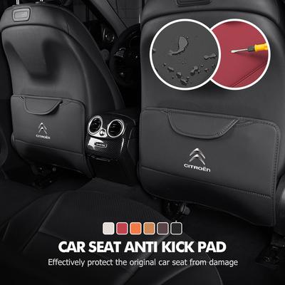 Leather Car Seat Back Protector Kick-Proof Anti Slip Child Mat For Jumper Celysee Cactus Picasso Aircross Saxo Grand