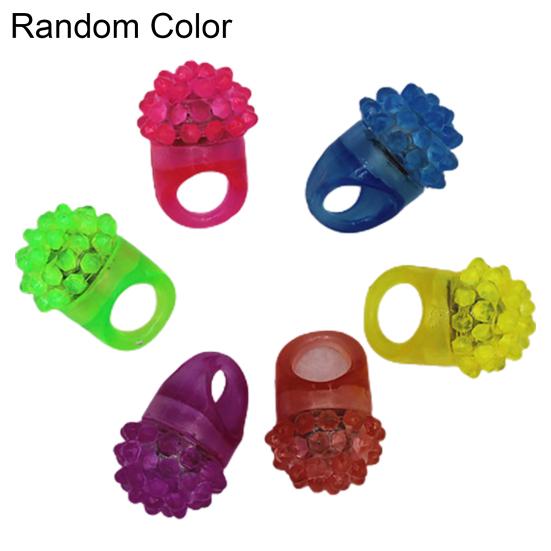 Strawberry Shape Flashing LED Finger Ring Luminous Kids Gift Party Supplies