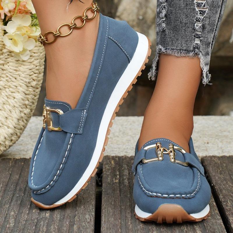Women's Retro Slip-On Loafer Flats, Comfortable Driving Moccasins, Plus Size Casual Shoes for Spring Fall