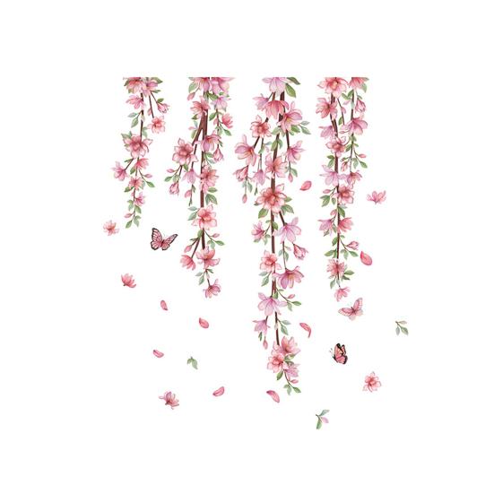 Wandaufkleber, wasserdicht, Blumenaufkleber, DIY, selbstklebend, bunt, Wandaufkleber für Zuhause, Schlafzimmer, Dekoration