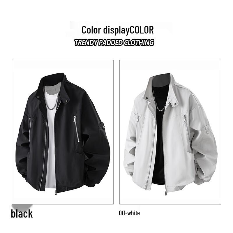 Paul Frank Men's Retro Stand Collar Multi-Pocket Workwear Jacket