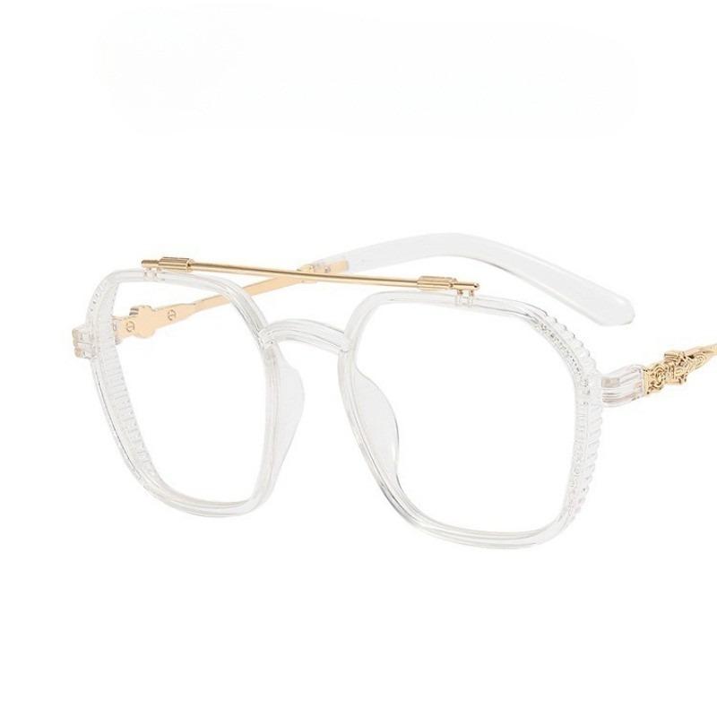 1 Pair of Sleek Black Square Metal Frame Eyeglasses with Anti-Blue Light Lenses Trendy Eye Protection & Computer Use