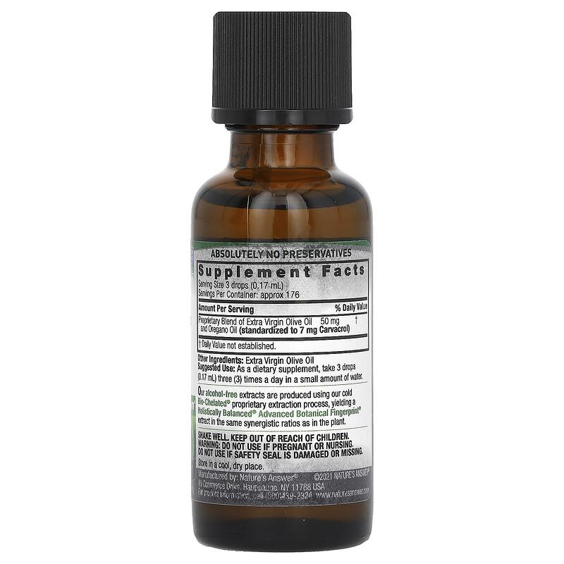 Oil of Oregano, Alcohol-Free, 1 Fl Oz (30 Ml)