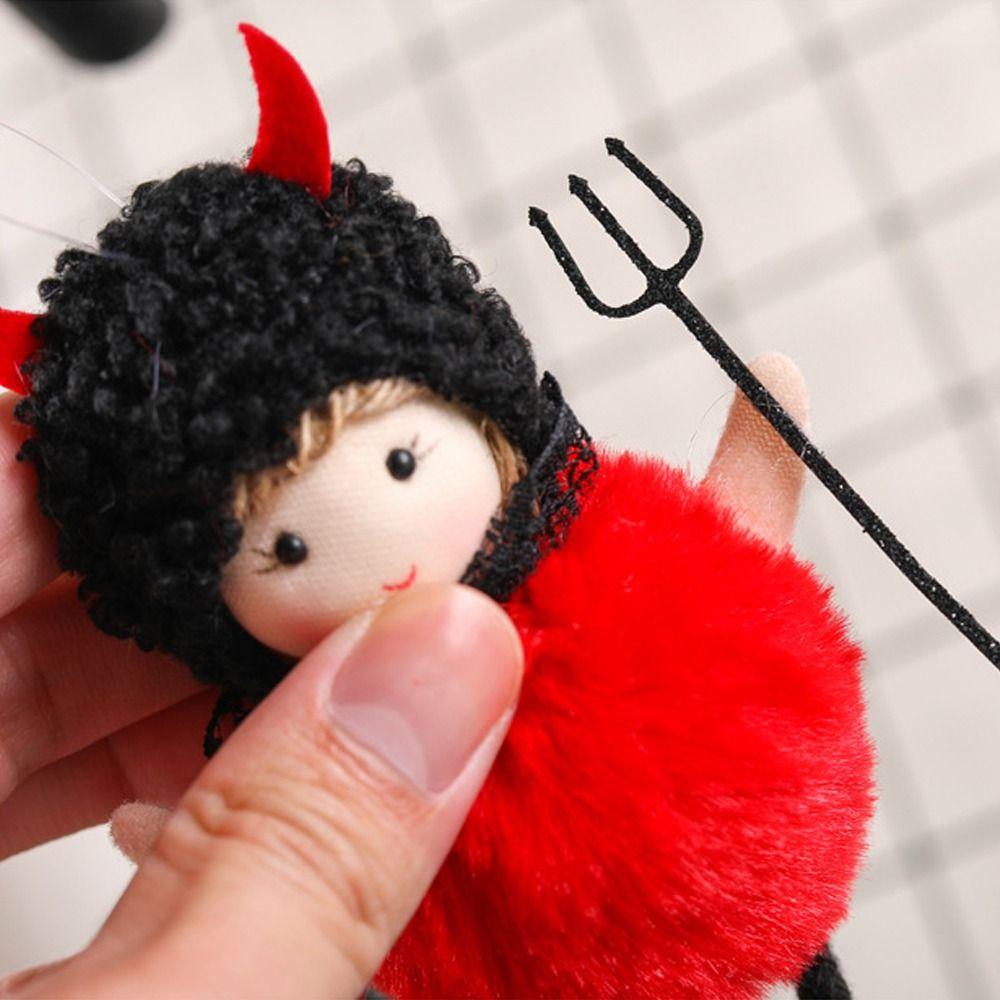 Scary Witch Black Cat Hanging Decoration Plush Halloween Witch Pendant  Holiday Decor