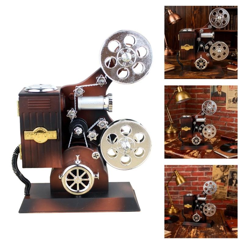 Movie Projector Music Box,Mechanism Wind Up Musical Box Movie Theater Theme Party Decorations Wedding Birthday Gift