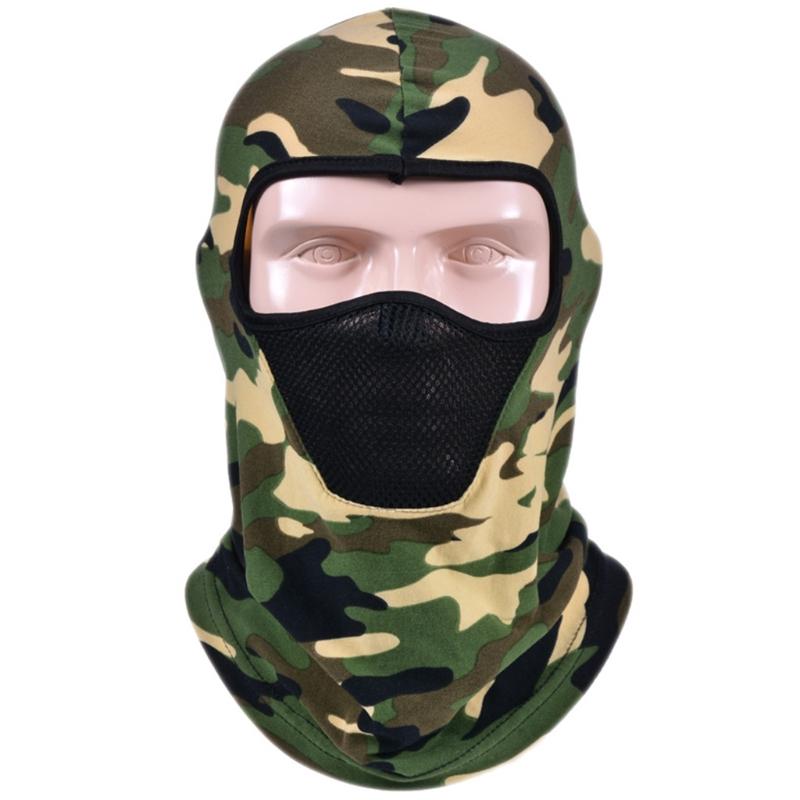 Lightweight Cycling Mask Camo Quick-drying Balaclava Sunscreen Sport Headgear for Cold Weather Chilly Outdoor Activities