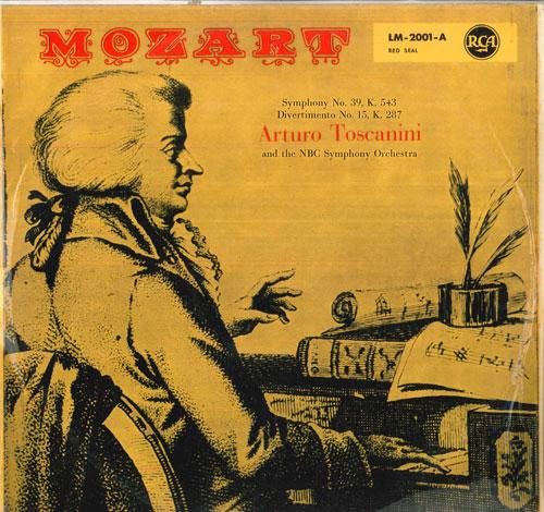 LP Record ARTURO TOSCANINI, NBC SYMPHONY ORCH - Mozart Symphonie Nr39 Es Dur / Dive LM2001 RCA VICTOR RED  1956 Germany Classical Used