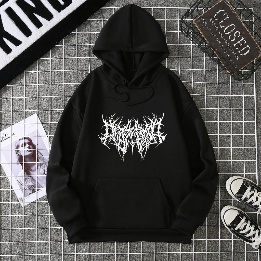 Fleece Hooded Sweater Women's European and American Style American Autumn and Winter Pattern Printing Loose 2025 Student Jacket