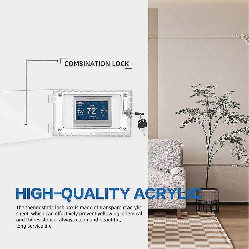 Wall Mounted Thermostat Lock Box Thermostat Clear Guard With Key