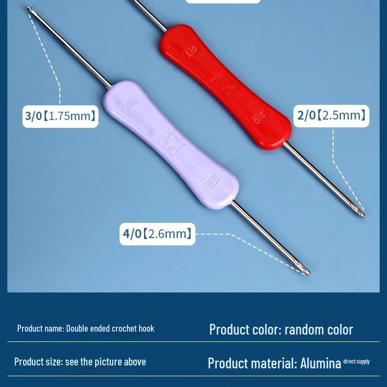 Double-Ended Crochet & Knitting Tool Set: Fine Hooks for Sweaters, Hats, Slippers, Bags