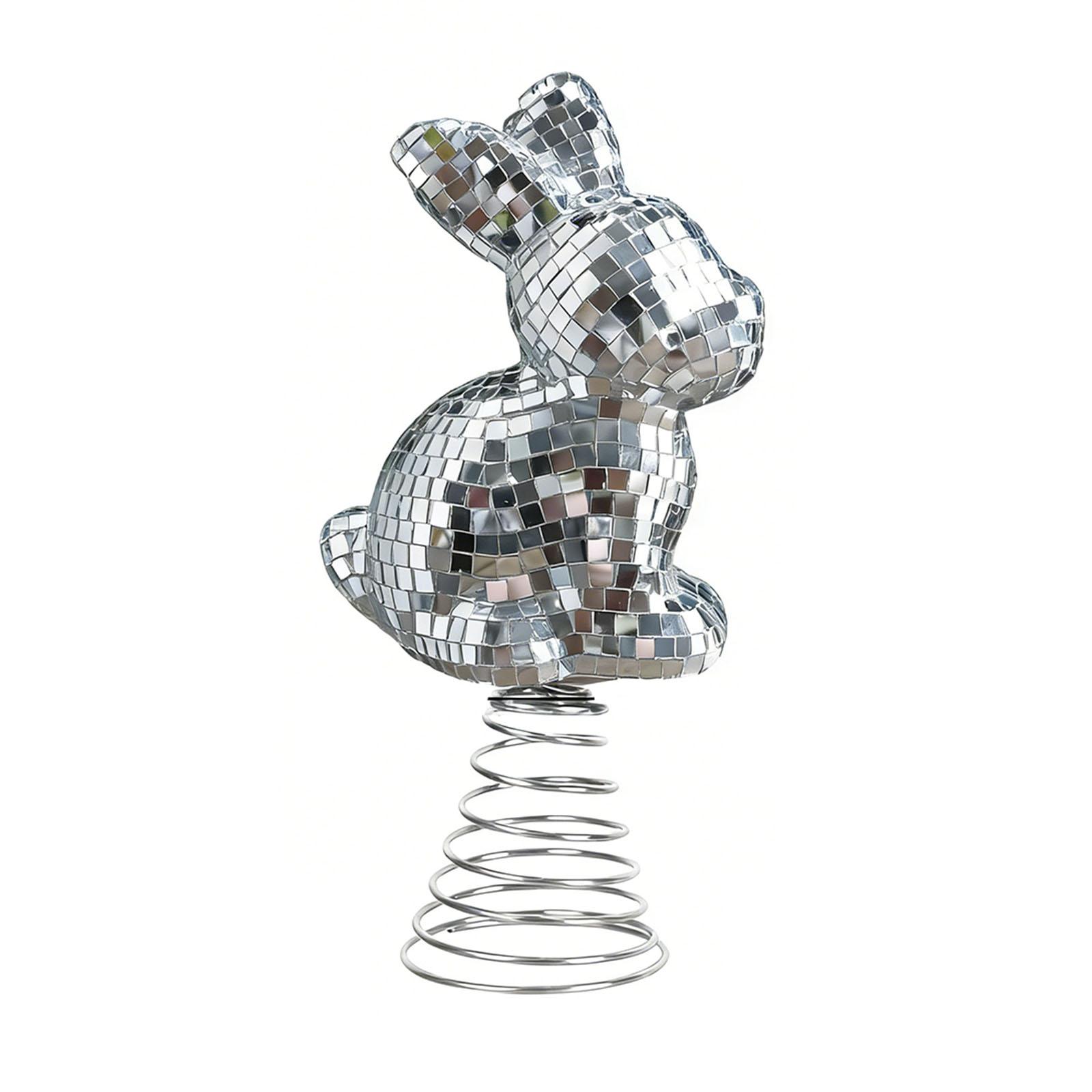 

Disco Bunny Tree Top Decoration Mirror Disco Bunny Disco Holiday Easter Party Decoration One Size