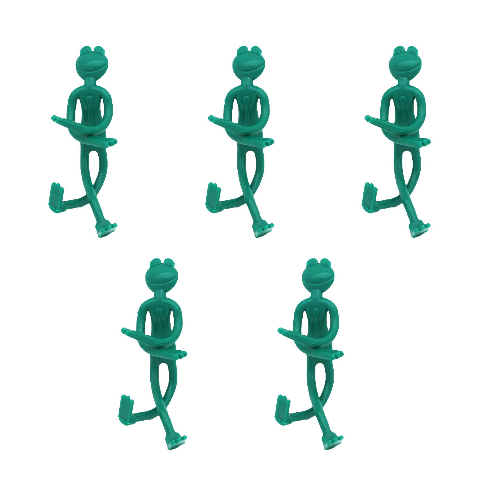 

5 шт. Подставка для растений в виде лягушки, зеленая опора для растений в виде лягушки, держатель для растений-лягушки, опора для маленьких горшечных растений, суккуленты, аксессуары 1