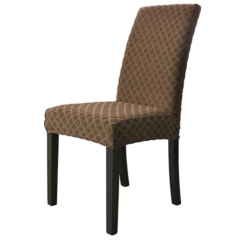 Jacquard Chair Cover For Dining Room Chair Slipcovers Universal Size Elastic Seatch Hotel Wedding House Banquet Chairs Covers1PC
