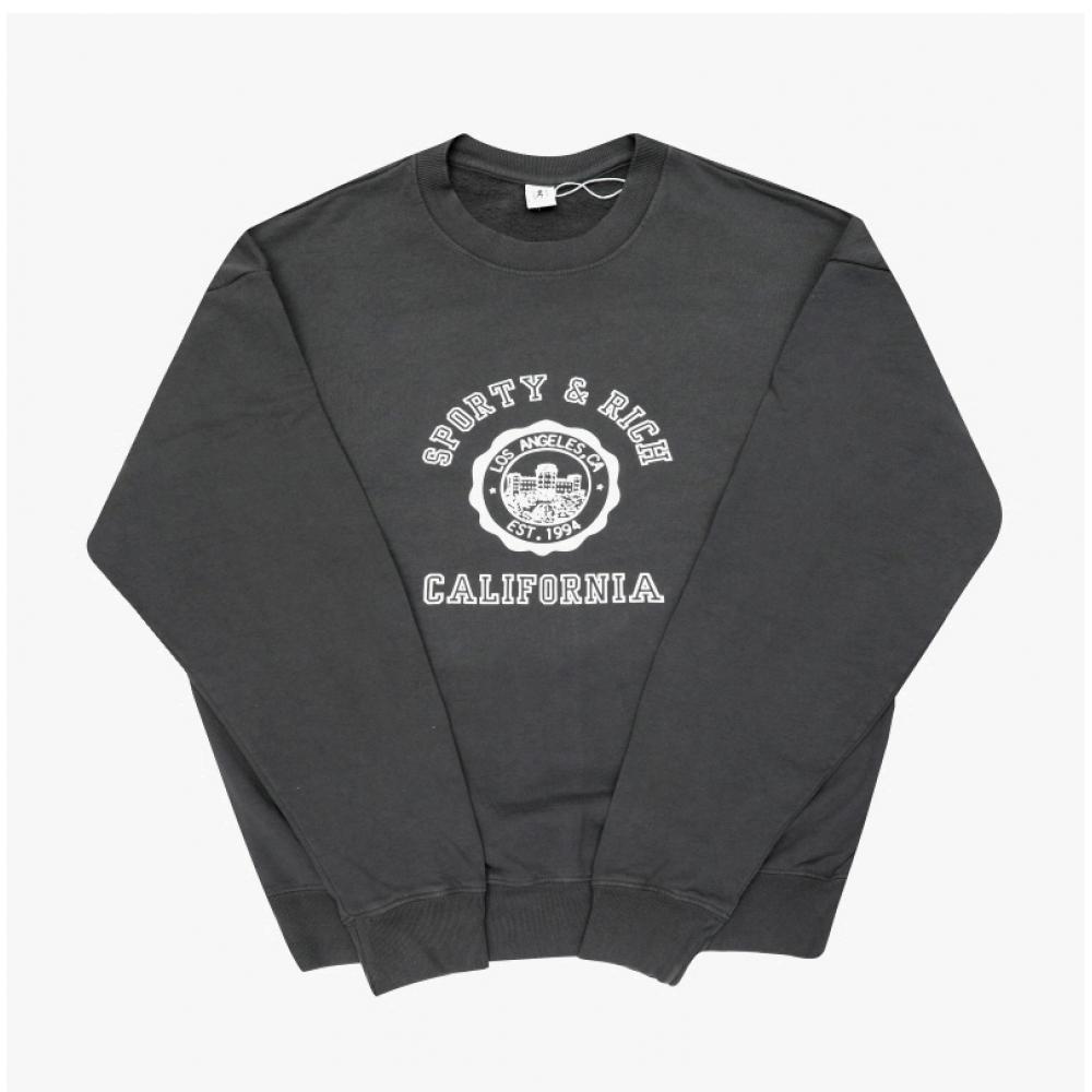 Sporty   Rich Unisex Sweatshirt Faded Black California Emblem St071622508ba02
