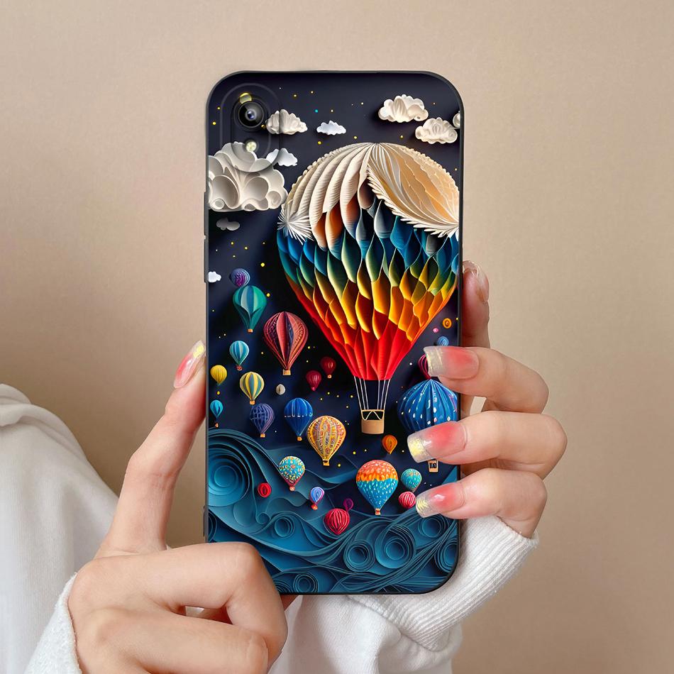 For Vivo Y93 Y93S Y91C Y91i Y90 Y1S Case Fashion Design Camera Protection Shockproof Back Cover Soft Liquid Silicone Phone Cases