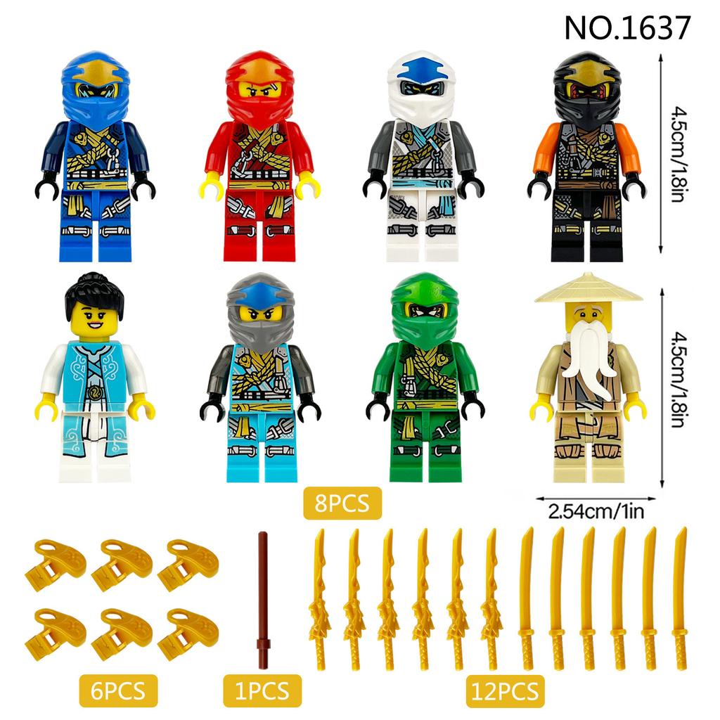 99 Ninja 1613 Children'S Assembly Small Particle Building Block Toy World Doll Weapon Piece